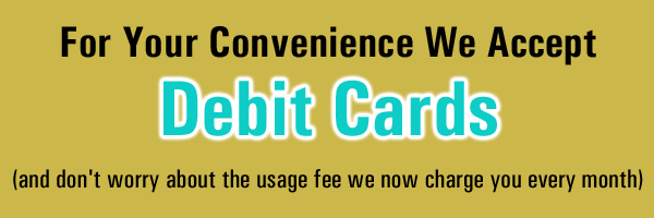 debit card monthly usage fees